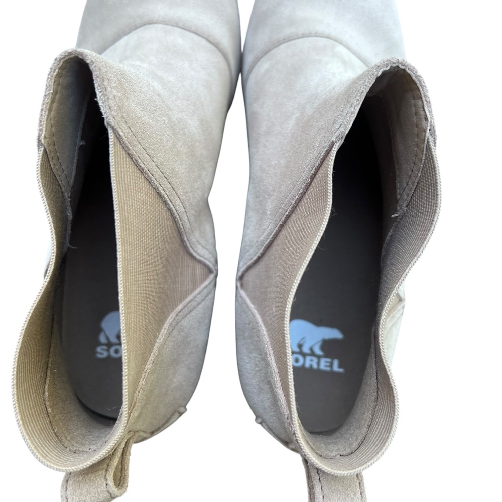 Sorel Women's Cate Water Resistant Lug Sole Chelsea Booties Size 9 Taupe - Picture 12 of 13